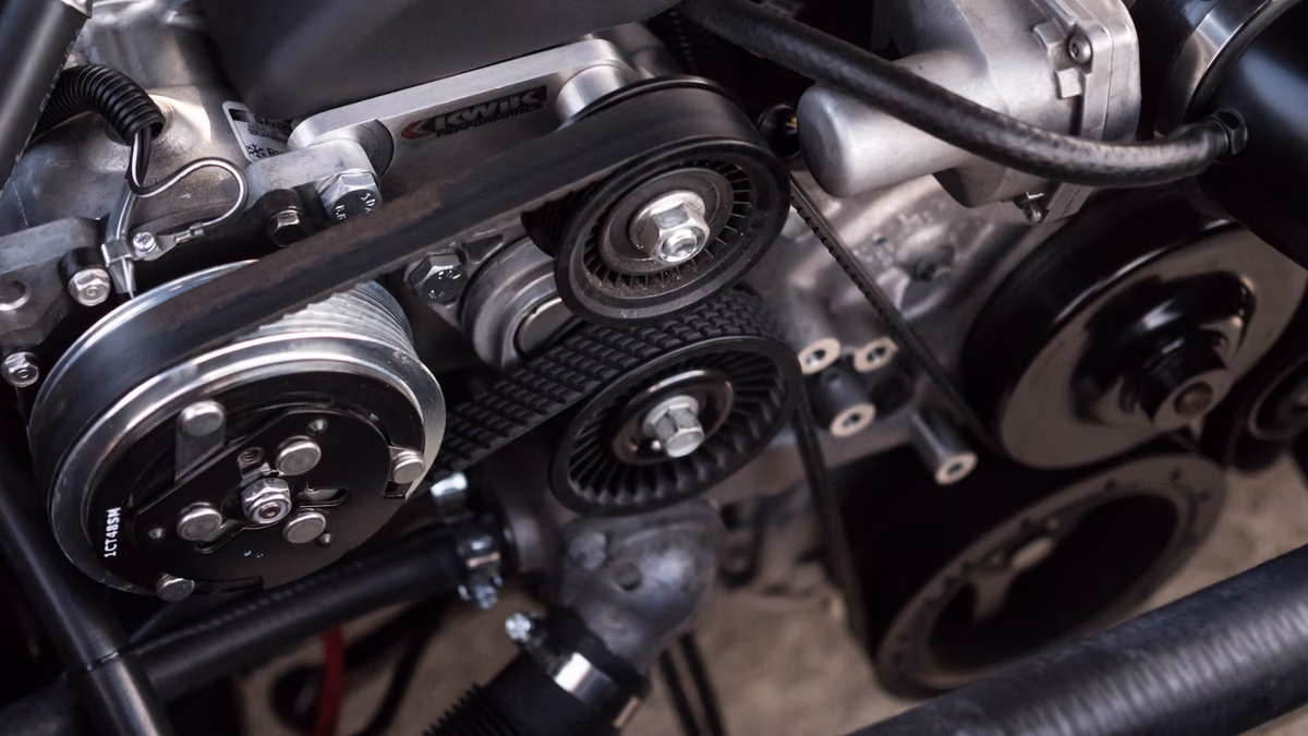 Battery & Electrical Repair — Serpentine drive detail